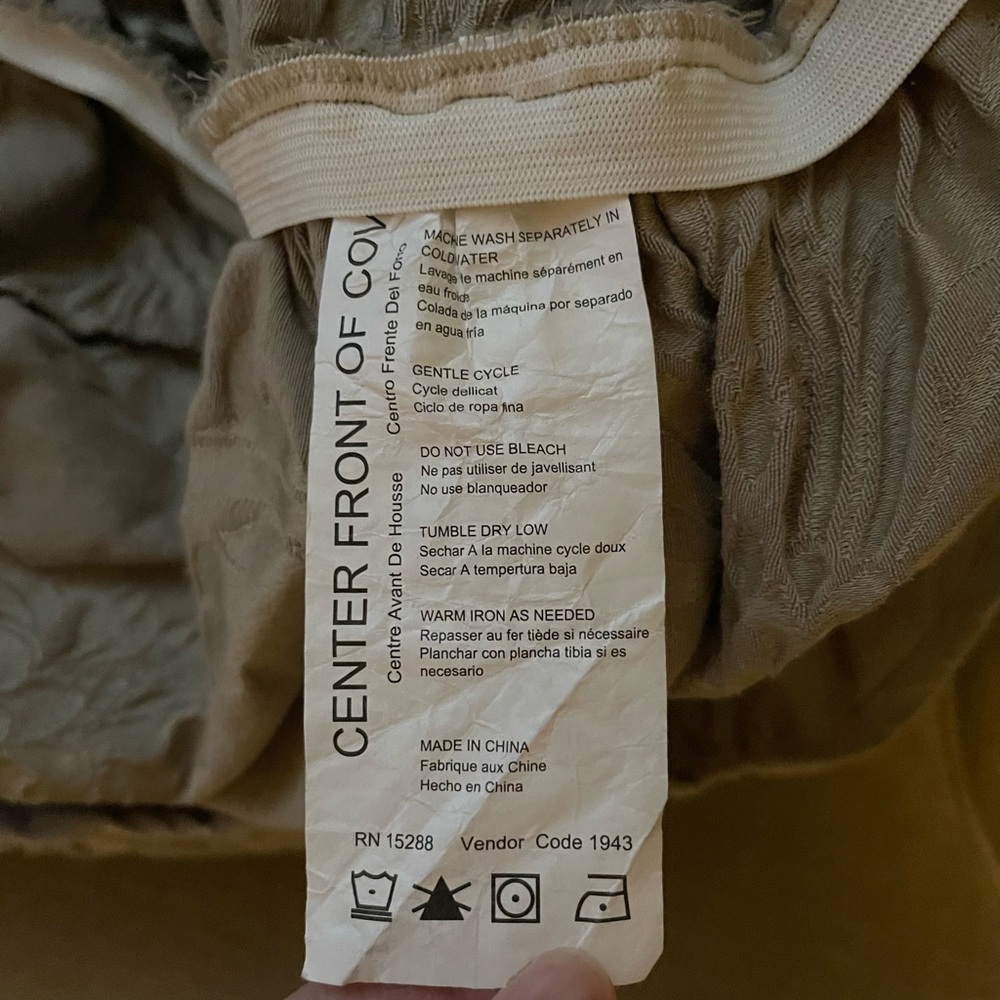Sure Fit Large WingBack Chair SlipCover In Beige - Picture 4 of 11